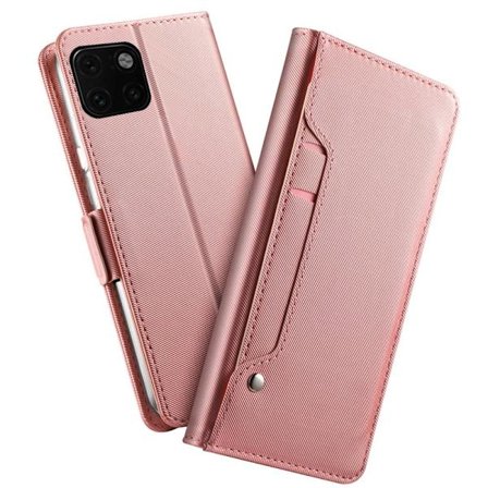 Plånboksfodral med Spegel till Huawei P40 - Rose Gold