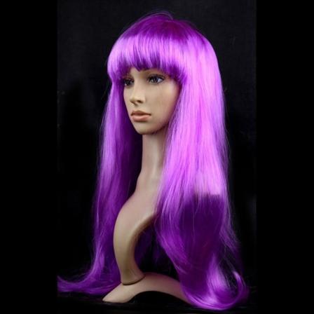 Dameparykk Lang rett parykk LILLA purple