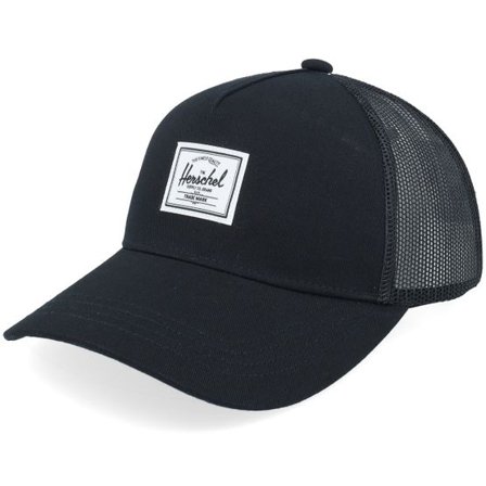 Herschel - Svart trucker Keps - Kids Whaler Cotton Mesh Cap Black Trucker @ Hatstore