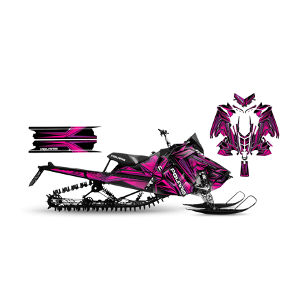 Dekalkit SweTown Team Racer 17 Rosa - Polaris Axys 800 Switchback XCR 2018-2020