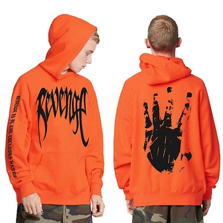 Revenge Kill Letter Trykt Herre Genser Hettegenser Sweatshirt Topper