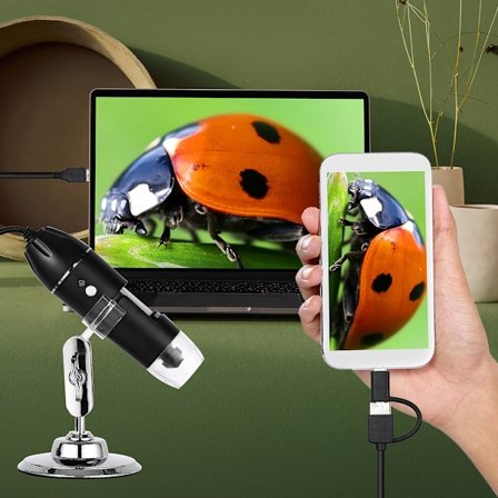 Zoom Mikroskop USB Håndholdt & Stasjonær Forstørrelsesglass, ZQKLA
