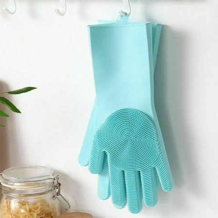 Magic Gloves Silikonikumipesukone Scrubber Kitchen Clean - varastossa
