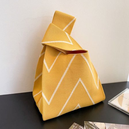 Knit Handbag Kangaskassi KELTAINEN