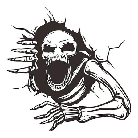 Dww-Halloween kranium cass mand badeværelse klistermærker badeværelse toilet klistermærker hjem væg klistermærker klistermærker