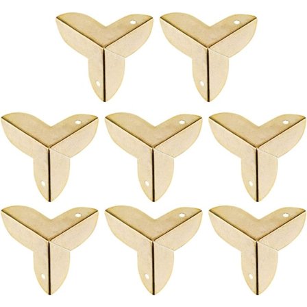 8 st Hörnskyddd Bord Möbelram Bok Album Skyddslåda Resväska Vintage Triangel Guld