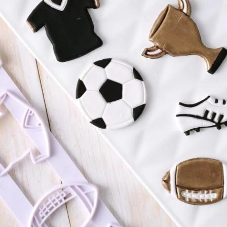 Fotboll Sport ting Craft Cookie Pastry Kex ter Fondant Ca