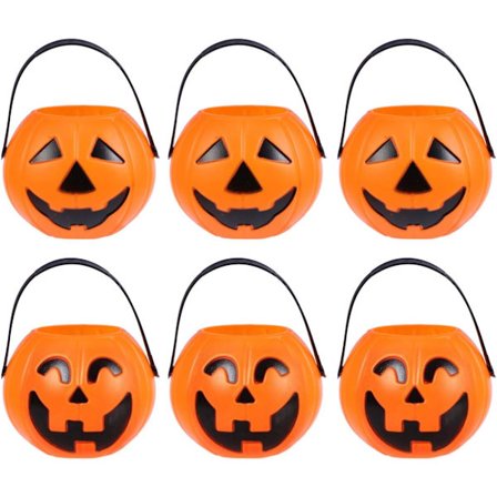 6 st Halloween Pumpa Hink Trick or Treat Godis Korg Godis Behållare