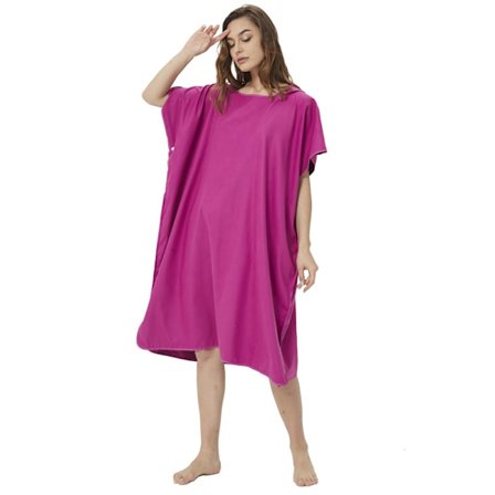 Lilla og rød surfponcho for kvinner og menn – badeponcho, strandponcho