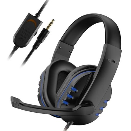 Gamingheadset för PS4 PS5 PC Xbox One, PS4-headset med mikrofon, surroundbasljud, brusreducerande hörlurar