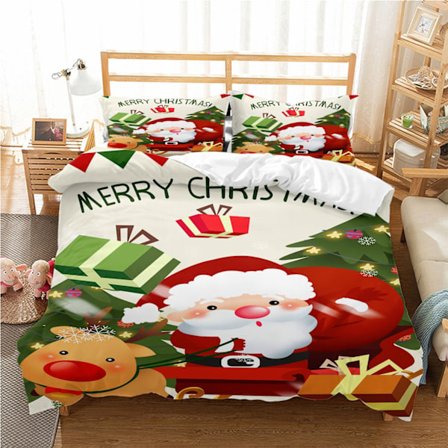 Joulu 3D Digitaalisesti Painettu Vuodevaatteet Peitto Pussilakana Yksikokoinen Kaksinkertainen