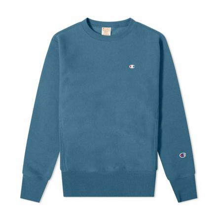 Champion, Embroidered logo sweatshirt Niebieski, Mężczyzna, Rozmiar: S