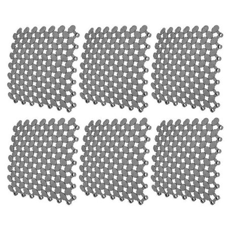 20x20cm Skridsikker gulvmåtte med låsefunktion til køkken, badeværelse, brusebad, pool, balkon - 6 stk.