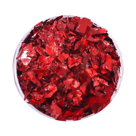 Nail Glitter - Flakes / Mylar - Rød - 8ml - Glitter