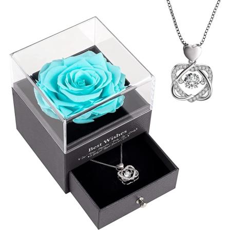 Konserverad Blomros Röd presentförpackning