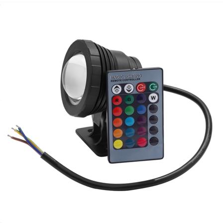 5W RGB Vattentät LED Simljus Utomhus Trädgårdslampa med Fjärrkontroll (Svart) 110‐240V