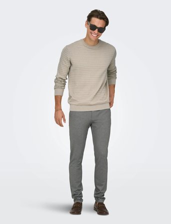 ONLY & SONS Onsmark Slim Ditsy 020934 Pant Noos - Grey - 30 x 30
