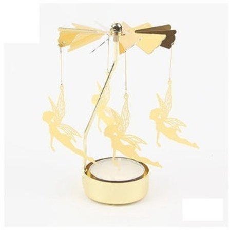 Metal Varmt Roterende Stearinlys Stage Jule Roterende Stearinlys Holder Middag Fest Bryllup Fest Stearinlys holder