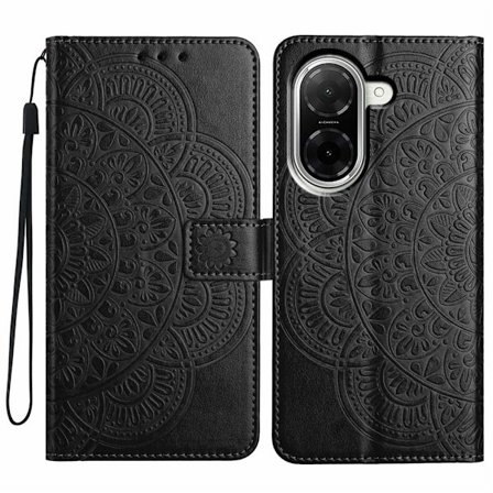 SKALO Xiaomi Redmi A5 4G Mandala Blomst Flip Cover - Sort