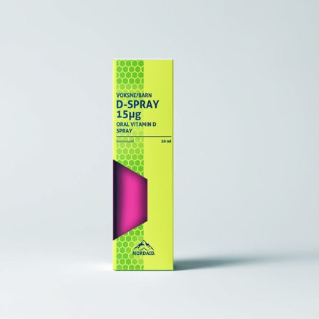 Nordaid D-spray 15 oral vitamin D spray, Munnspray