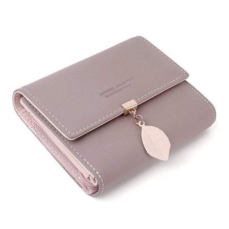 Damepung, kvast blomme i kunstlæder, lille pung til kvinder