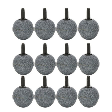12 stk 20 x 20 mm holdbare runde luftestein mineralboblediffusorer