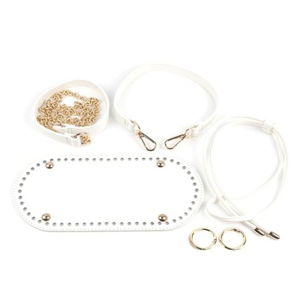 Veskestropp Håndveske Vevd HVIT