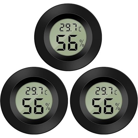 3 stk. Mini Digital LCD Termometer Hygrometer Temperatur Fugtighed Bærbar Termometer Hygrometer Måler til Kontor Køkken Luftfugtere Inkubatorer R
