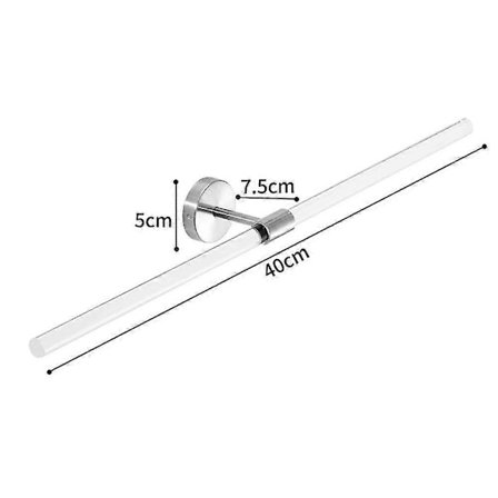 16" Håndklædeholder, Klar Akryl Håndklædestang Med Rustfri Stålbase, Lucite Håndklædeholder Til Badeværelsesvæg (sølv), Toilet Håndklædeholder Toilet 