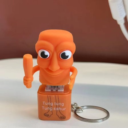 Tralalero Tralala avaimenperät nappi Ääni Tungtung Sahur Brainrot Classic Lelut Laukut Auton avaimenperä riipus Paras ystävä lahja