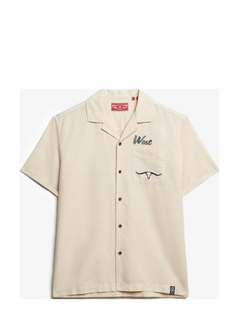 Merchant Resort Shirt Beige Superdry