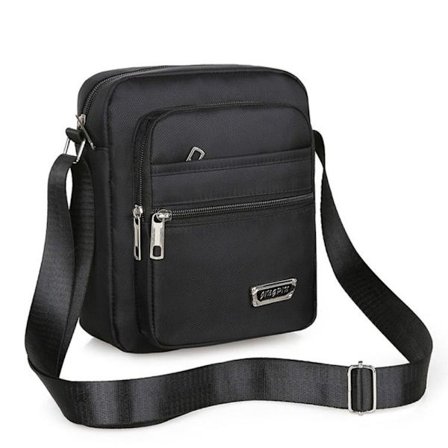 Herr Crossbody-väskor Axelväska SVART 6 DRÄCKDRÅGOR 6 DRÄCKDRÅGOR black 6 zippers-6 zippers