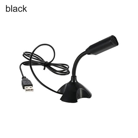 USB Mikrofon Högtalare Mic SVART black