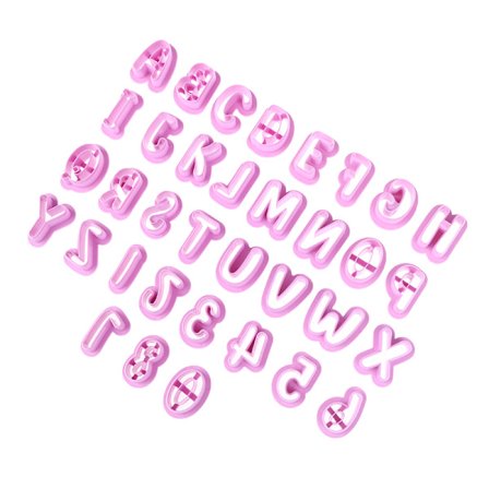1Set Plast Digital Letter Ting Cake Mould DIY Alphabet Fondan