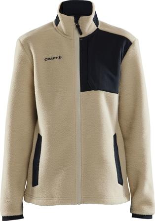 Craft Women's Adv Explore Pile Fleece Jacket Ecru/Black Välikerrospuserot Ecru-Black XS