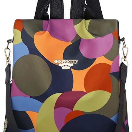 Naisten reppu, varkaudenestolaukku, kevyt Oxford-kangas