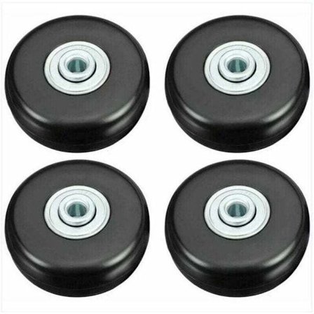 Kuffert Hjul, 50mm Kraftige Bagage Reparationshjul Universal Støjsvag Gummi Udskiftning Drejelige Hjul Sæt med 4 Udskiftningshjul
