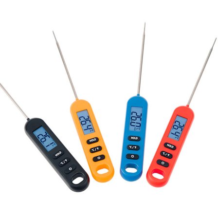 Röd, Mat Termometer för Grillat Kött, Mjölk Temperaturmätare, Elektronisk Termometer Grill, 1-pack