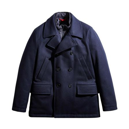 Fay, Double - Breasted Coats Blauw, Heren, Maat:L