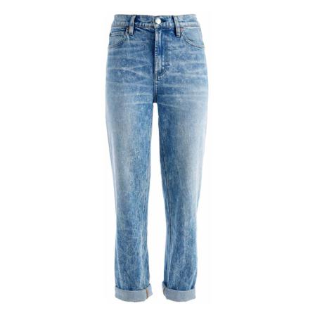 Alice + Olivia, George High Rise Roll Cuff Jeans Blauw, Dames, Maat:W32