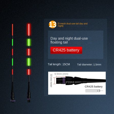 5 stk LED Fishing Smart Float Top Elektronisk flydebøje 13 13