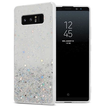 Fodral till Samsung Galaxy NOTE 8 Transparent fodral med glitterfodral Skyddande silikon TPU Glitter paljetter