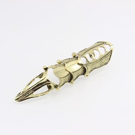 Punk Gothic Rings Rock Scroll Joint Armor Knuckle Guld Metall Full Finger Ring