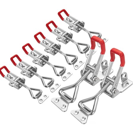 Metallisk vippehake - 8 stk. sammenføyningsvipper - 4001 Hurtigutløsningslås Festespenne med justerbar vippehake Klemmer for skap, dør, koffert