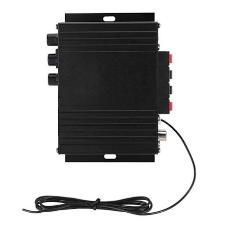 HURRISE Hemmabio effektförstärkare 12V Hushålls aluminiumlegering HiFi effektförstärkare med