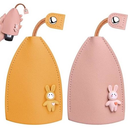 Nøglepung, PU lædernøglepung til bil, nøglering, personlig sammentrækkelig nøglepung til mænd og kvinder