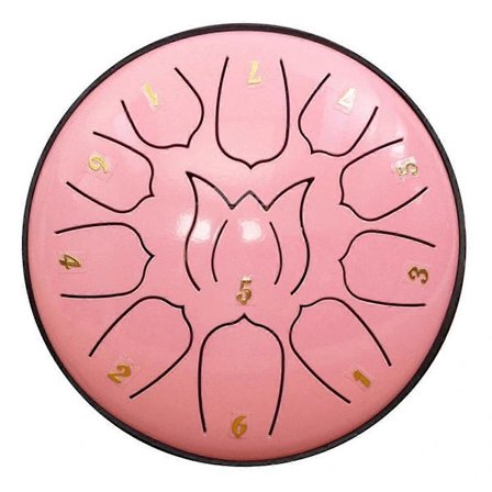 Vaaleanpunainen 10-tuumainen 11-ääninen ulkokäyttöön tarkoitettu sadetrummu, puutarhan sadetrummu