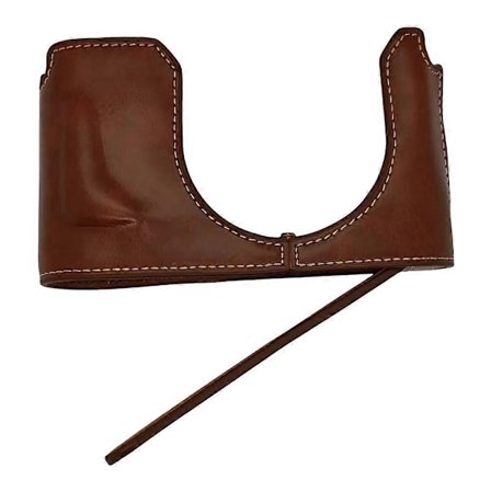 s8M Lærveske for Leica Q3 Kamera, Bunndeksel, Enkelt å Bytte x2c Batteri - Kaffe