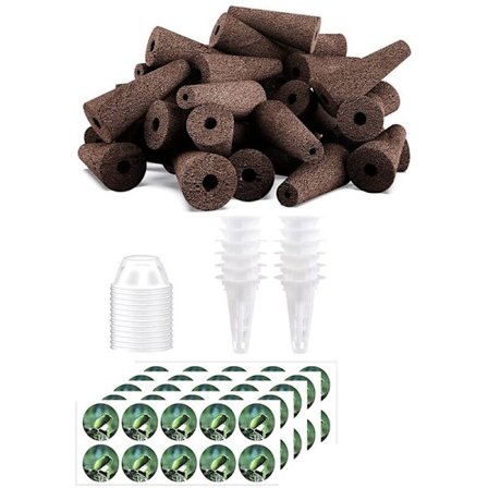 124 Seed Pods Kit, Plantetilbehørssæt Inklusive Grokurve, Isoleringsdæksler, Plantesvampe, Etiketter