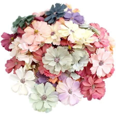 Moniväriset tekokukkakukat 50 kpl (satunnainen väri) Min